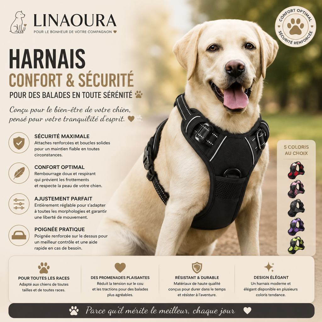No-Pull Dog Harness - Control and Comfort on Walks