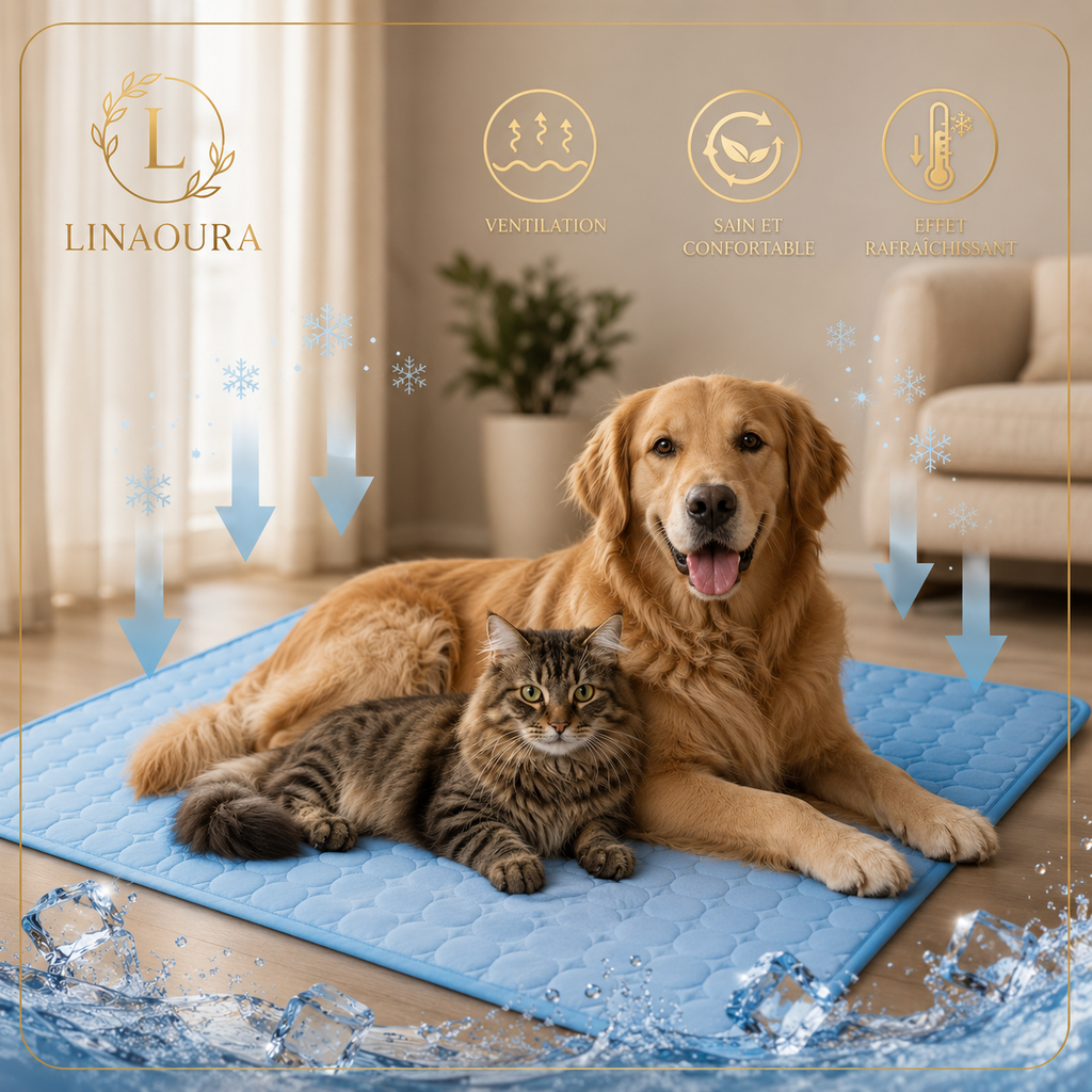 ❄️ Tapis Rafraîchissant pour Chien & Chat – Confort Été, Toutes Tailles