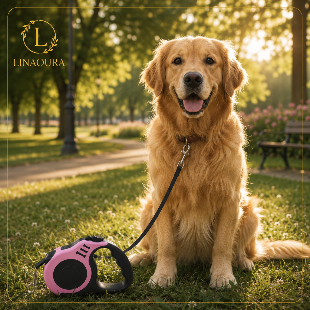 🦮 Laisse Rétractable 3M/5M pour Chien – Corde de Traction Résistante, Petits & Grands Chiens
