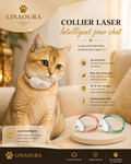 Collier Laser Interactif pour Chat - Rechargeable, Anti-Anxiété