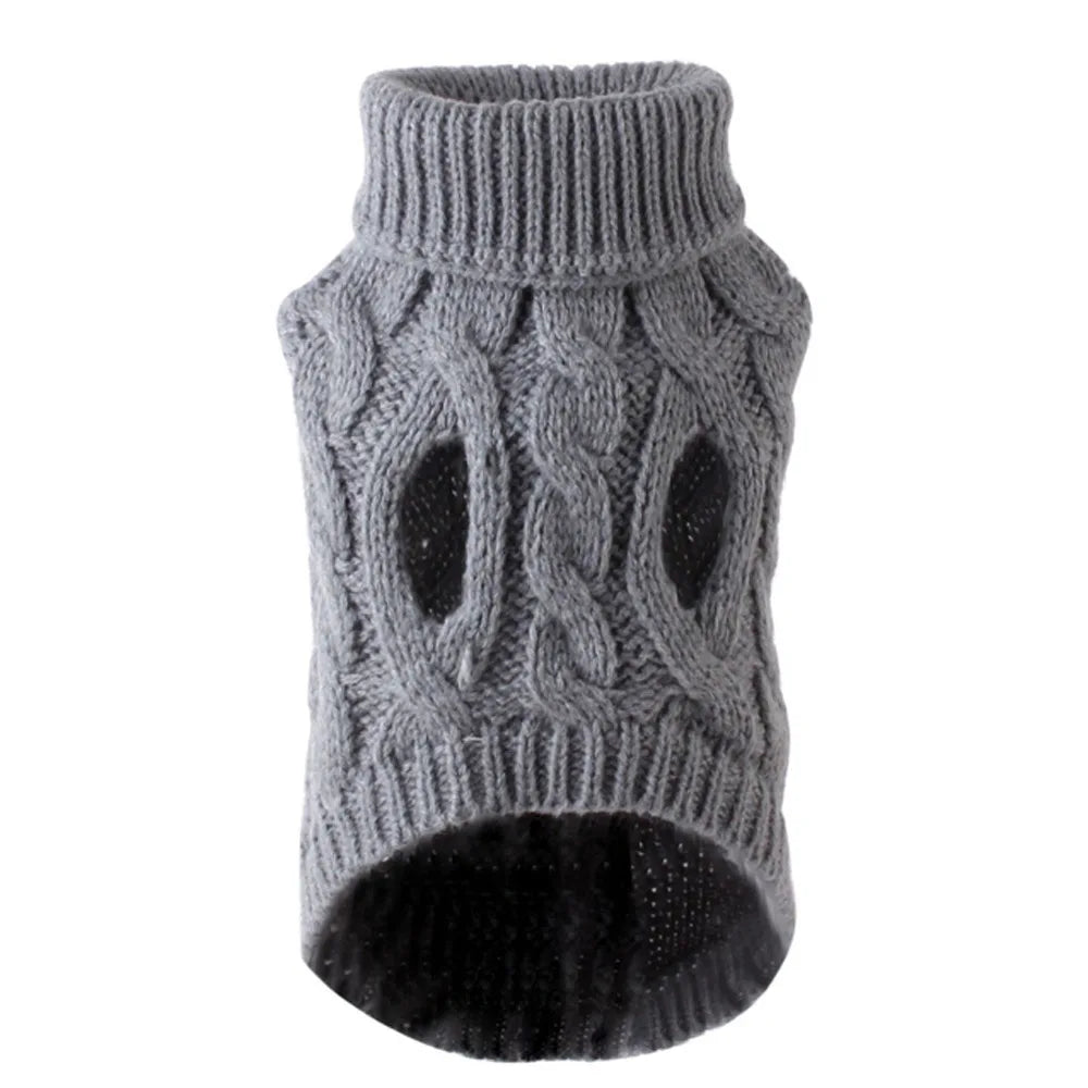 Pull Torsadé pour Chien - Tricot Chaud Automne/Hiver