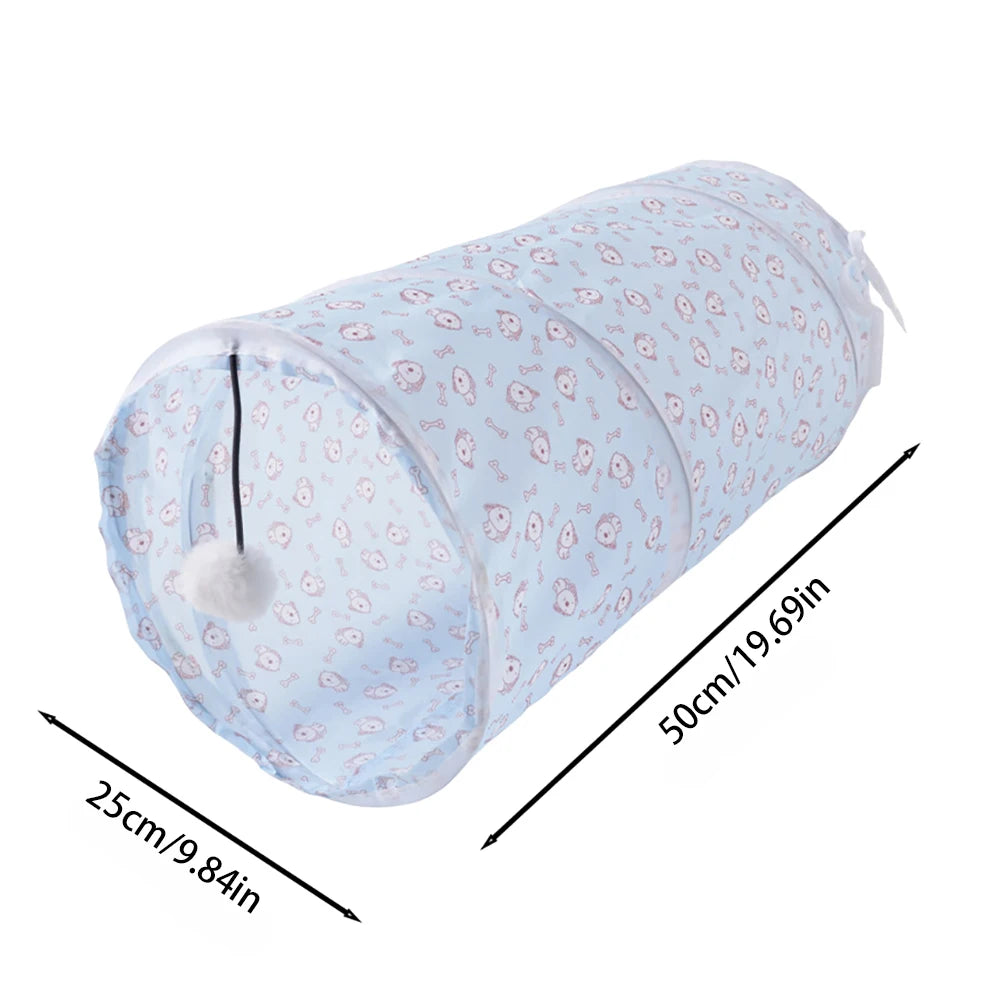 Tunnel de Jeu Pliable pour Chat - Jouet Interactif avec Balle