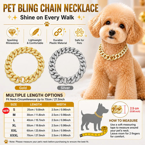 Coloris or et argente de la chaine bling