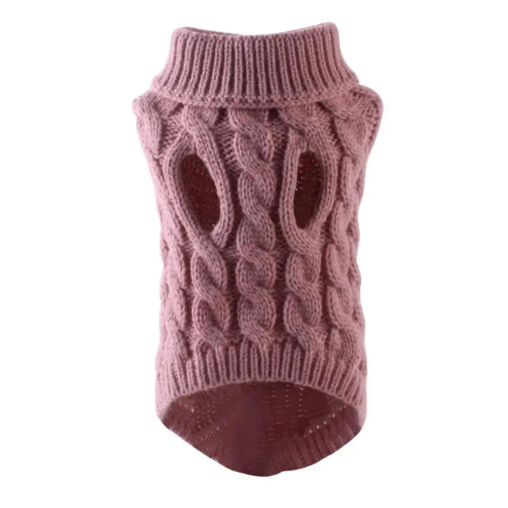 Pull Torsadé pour Chien - Tricot Chaud Automne/Hiver