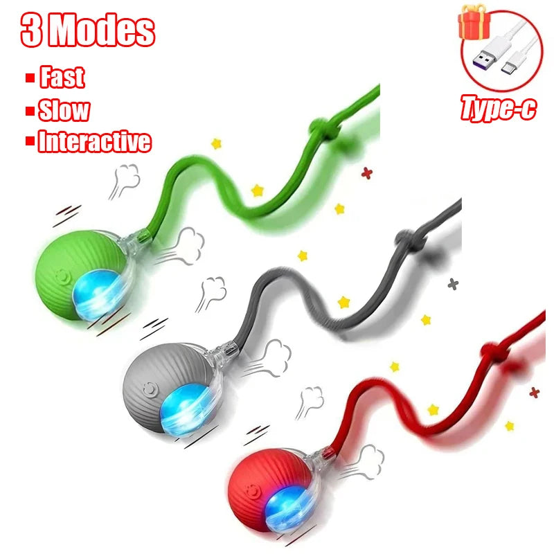 Automatic Interactive Cat Ball - Fake Tail, Rechargeable