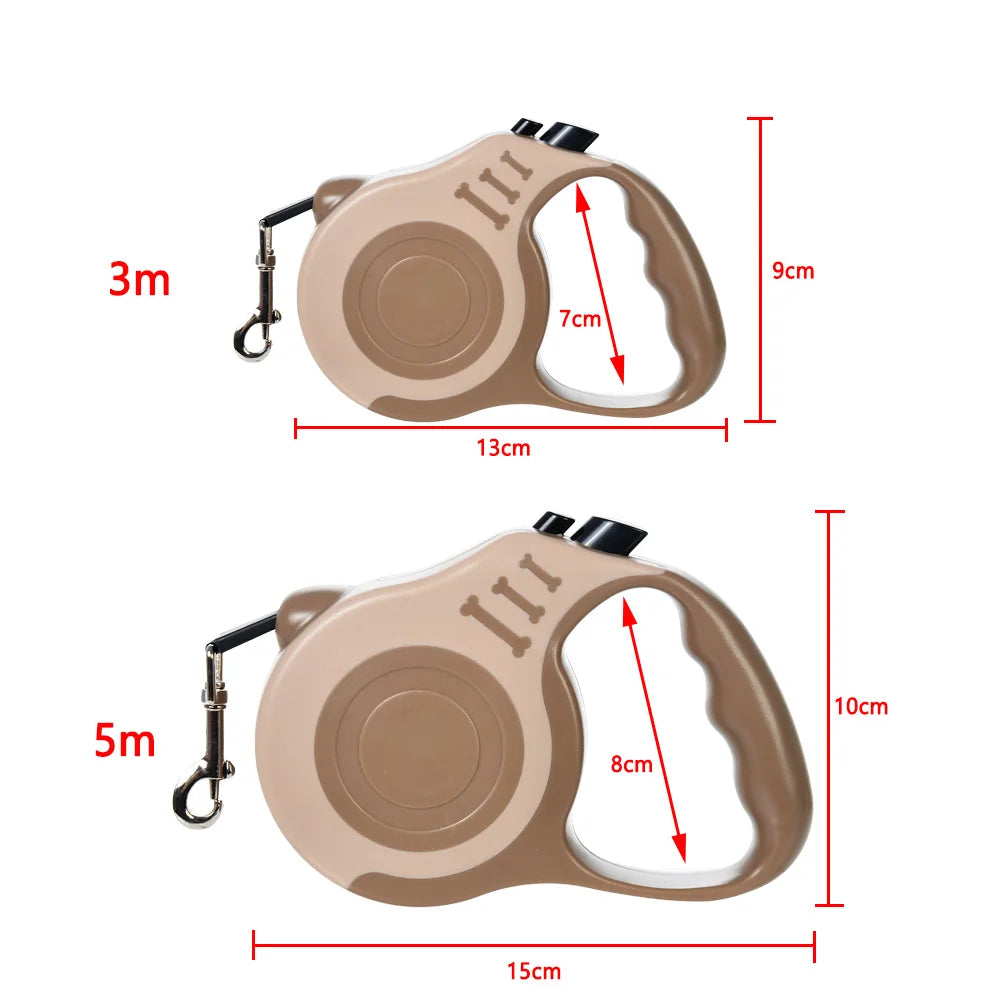 🦮 Laisse Rétractable 3M/5M pour Chien – Corde de Traction Résistante, Petits & Grands Chiens