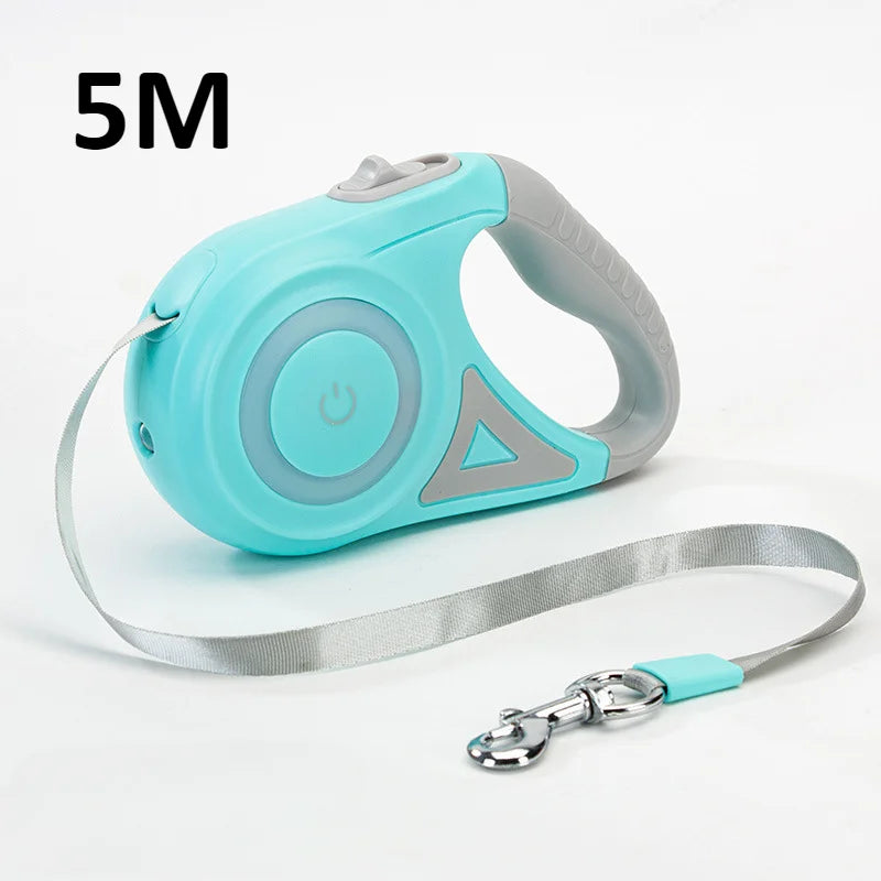 Laisse Rétractable LED Premium pour Chien – 3 ou 5 m | Sécurité & Confort