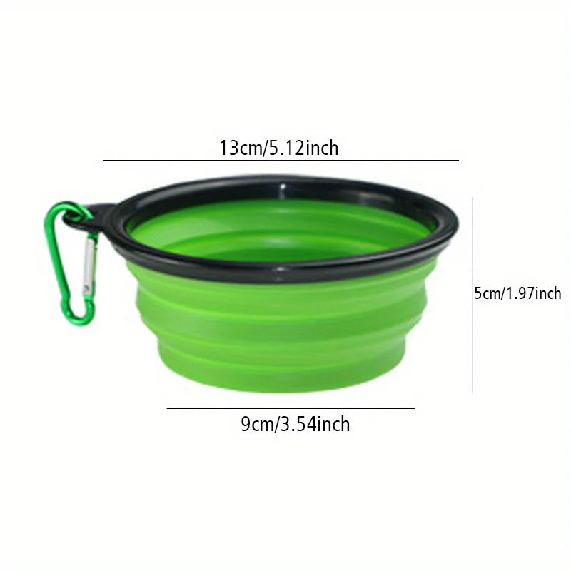 Bol Pliant pour Chien - Gamelle de Voyage Portable en Silicone
