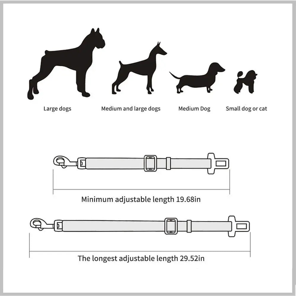 🐶 Ceinture de Sécurité Réglable pour Chien – Voyage en Toute Sérénité