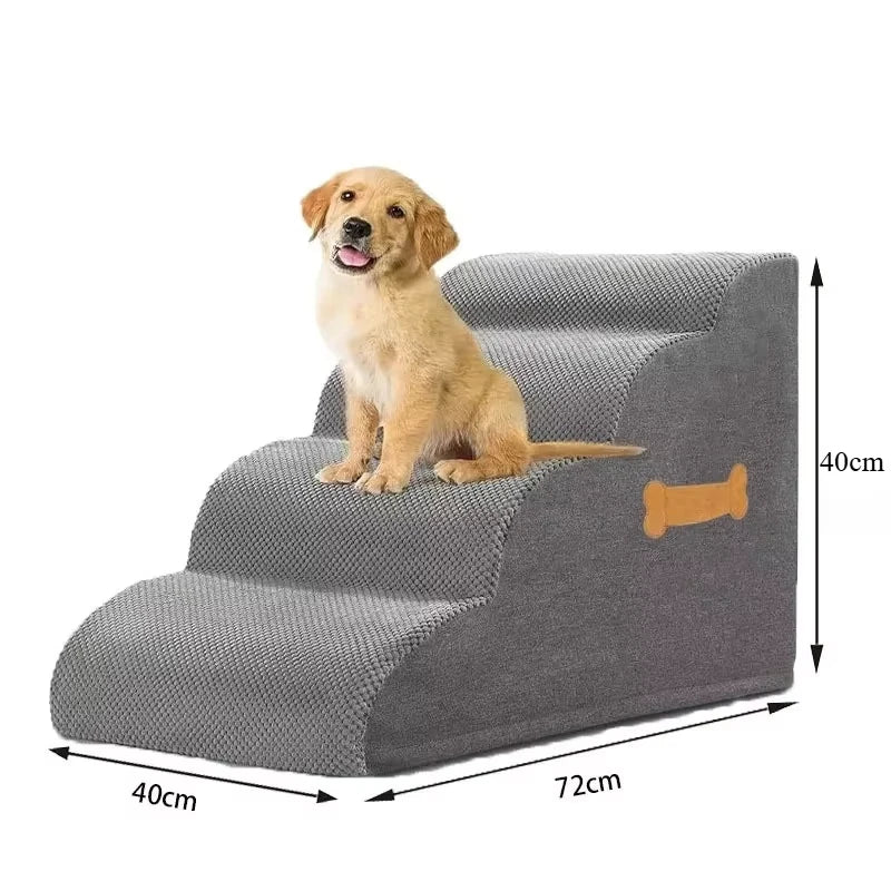 Escalier pour Chien & Chat – Mousse Haute Densité, Antidérapant, 2/3 Marches