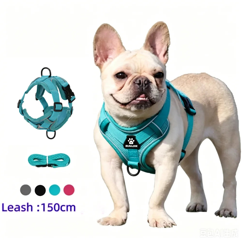 🐶 Ensemble Harnais & Laisse Premium pour Petit Chien