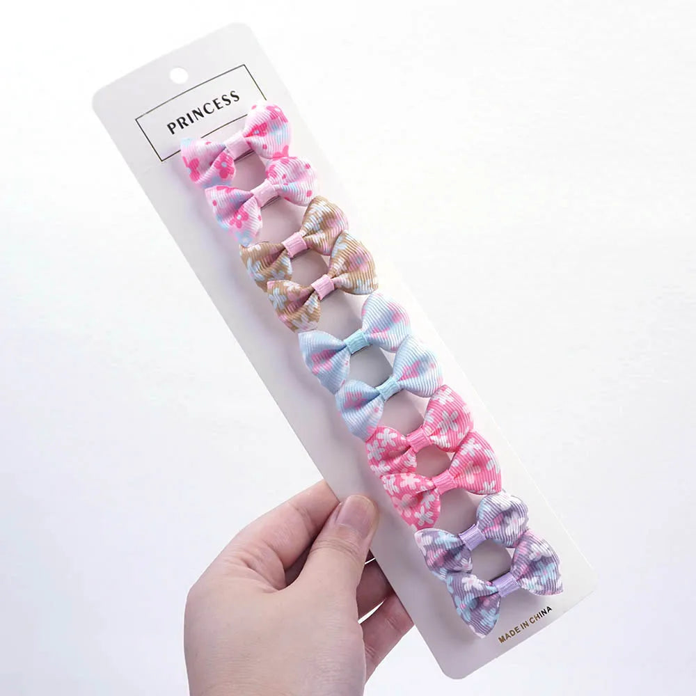 Lot de 10 Nœuds pour Chien - Barrettes Rubans Motifs Variés