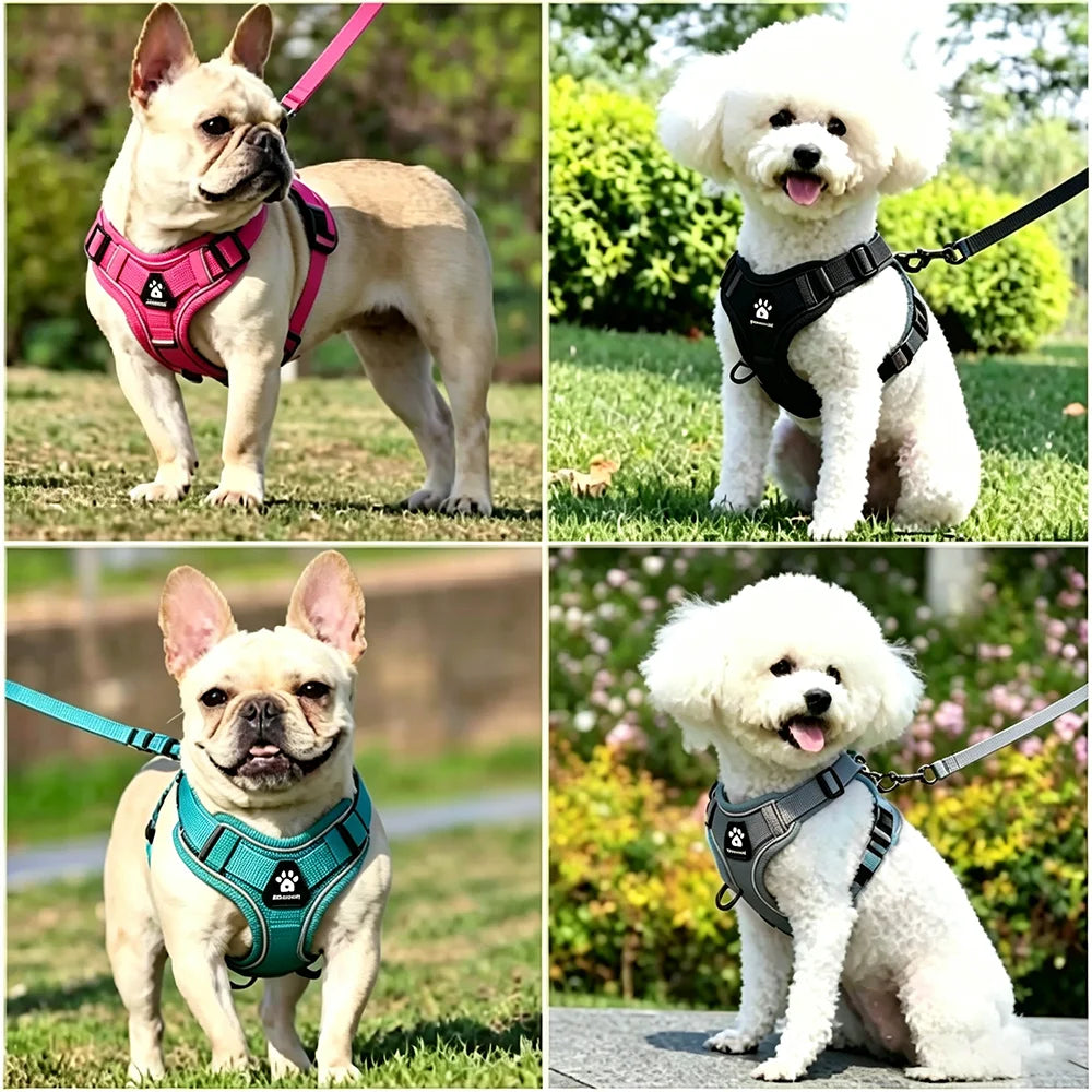 🐶 Ensemble Harnais & Laisse Premium pour Petit Chien