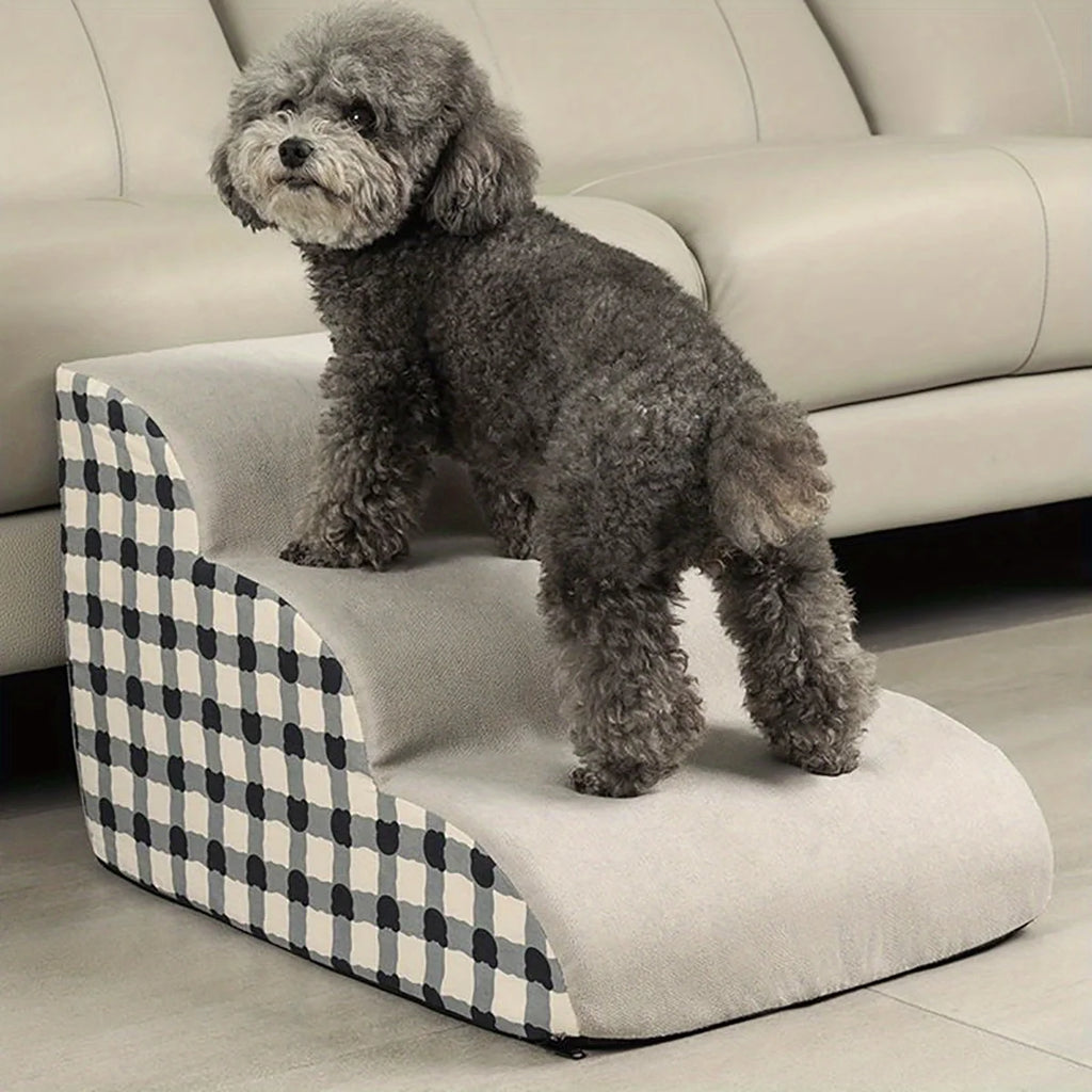 Escalier pour Chien & Chat – Mousse Haute Densité, Antidérapant, 2/3 Marches