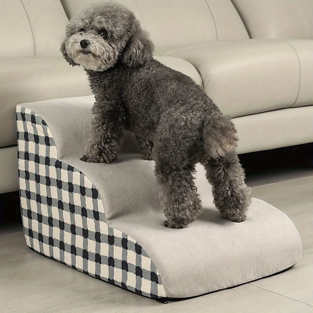 Escalier pour Chien & Chat – Mousse Haute Densité, Antidérapant, 2/3 Marches
