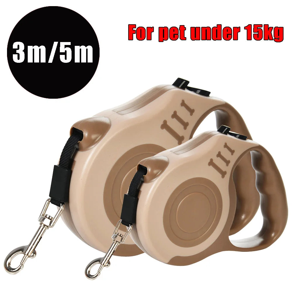 🦮 Laisse Rétractable 3M/5M pour Chien – Corde de Traction Résistante, Petits & Grands Chiens
