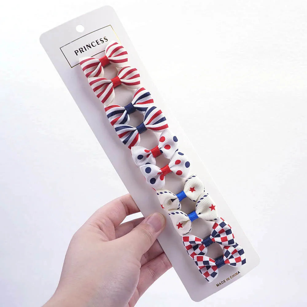 Lot de 10 Nœuds pour Chien - Barrettes Rubans Motifs Variés
