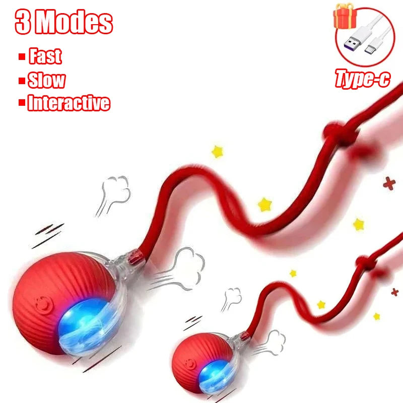 Automatic Interactive Cat Ball - Fake Tail, Rechargeable