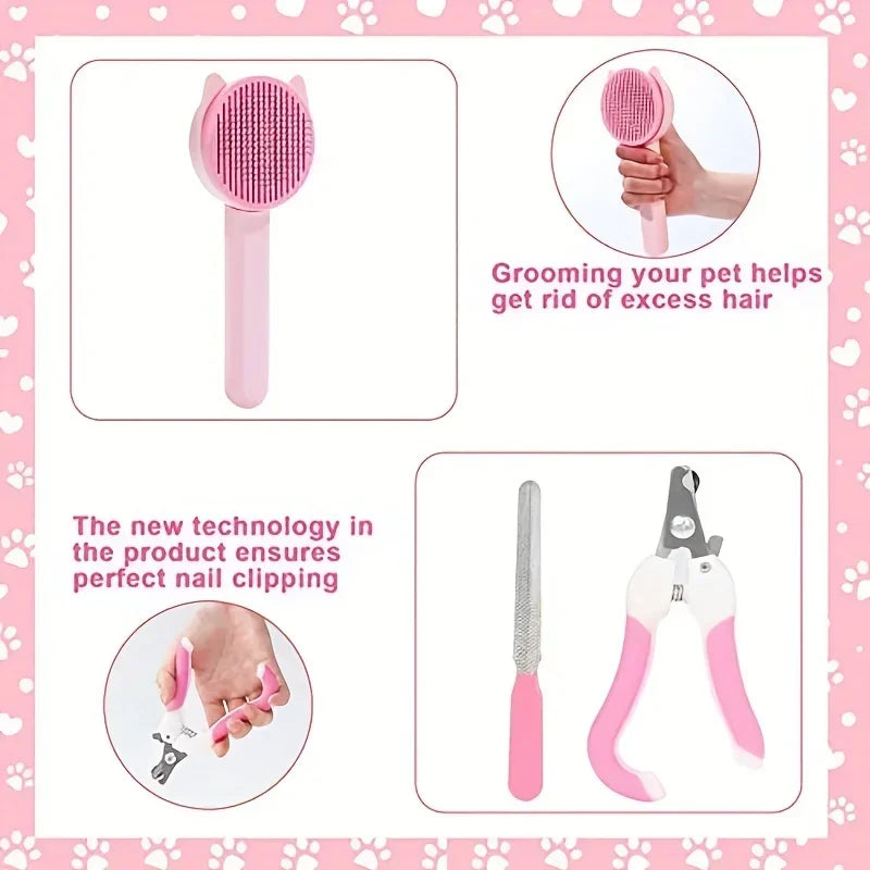 Brosse auto-nettoyante pour chat
