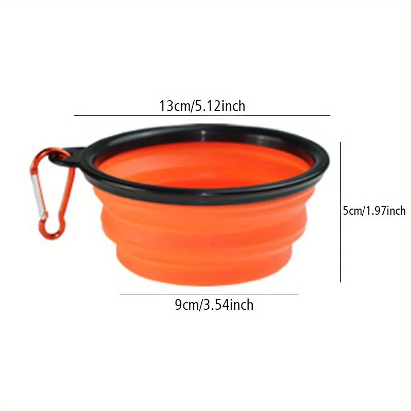 Bol Pliant pour Chien - Gamelle de Voyage Portable en Silicone