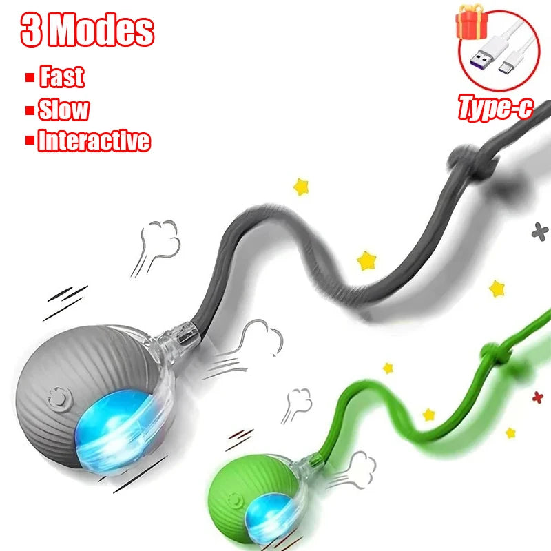 Automatic Interactive Cat Ball - Fake Tail, Rechargeable