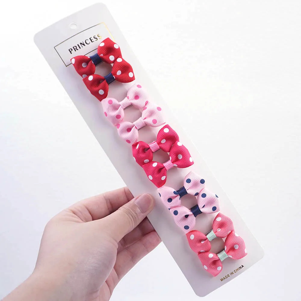 Lot de 10 Nœuds pour Chien - Barrettes Rubans Motifs Variés