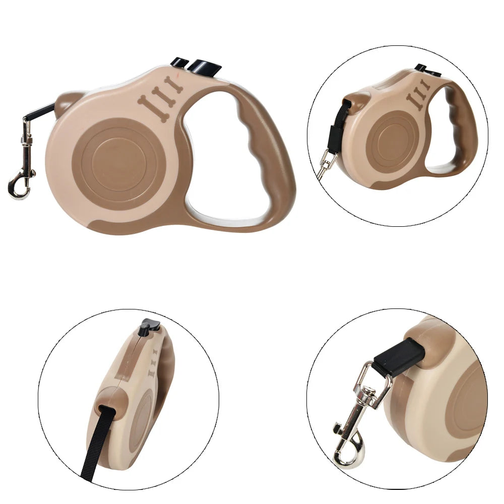 🦮 Laisse Rétractable 3M/5M pour Chien – Corde de Traction Résistante, Petits & Grands Chiens