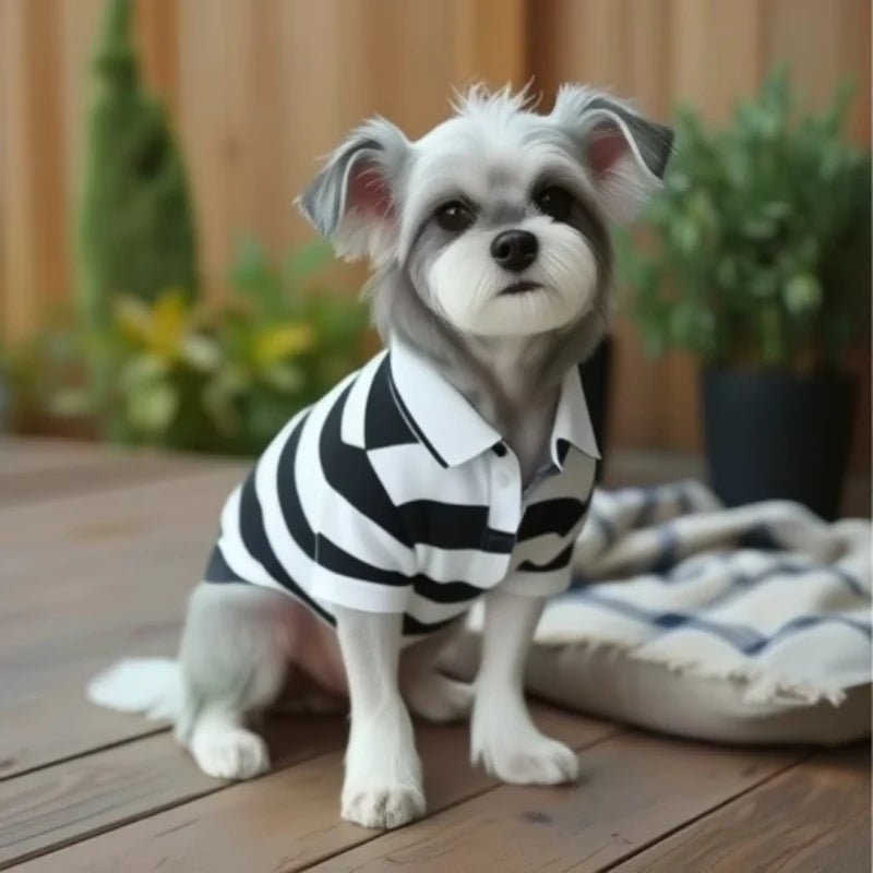 Polo Chic pour Chien - Vêtement Décontracté Été, Petites et Grandes Races