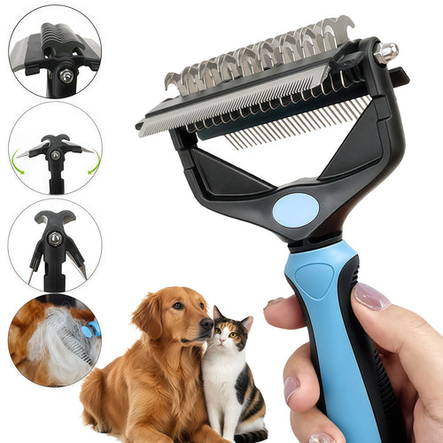 3-in-1 Detangling Brush for Dogs and Cats - Anti-Knot and Dead Hair Remover