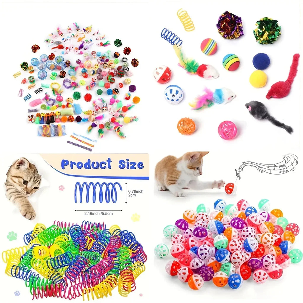 Jouets interactifs pour chat aux couleurs vives