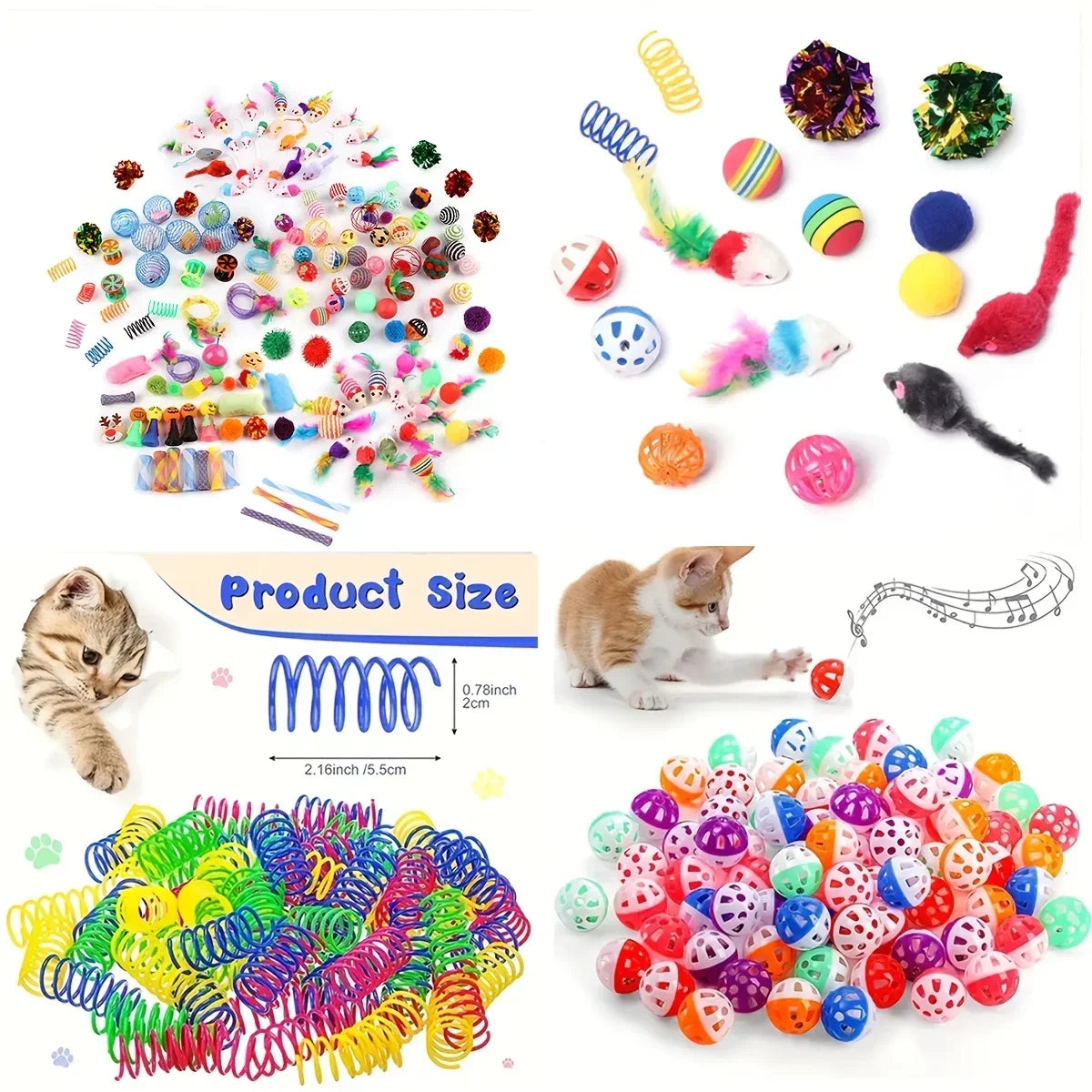 Jouets interactifs pour chat aux couleurs vives