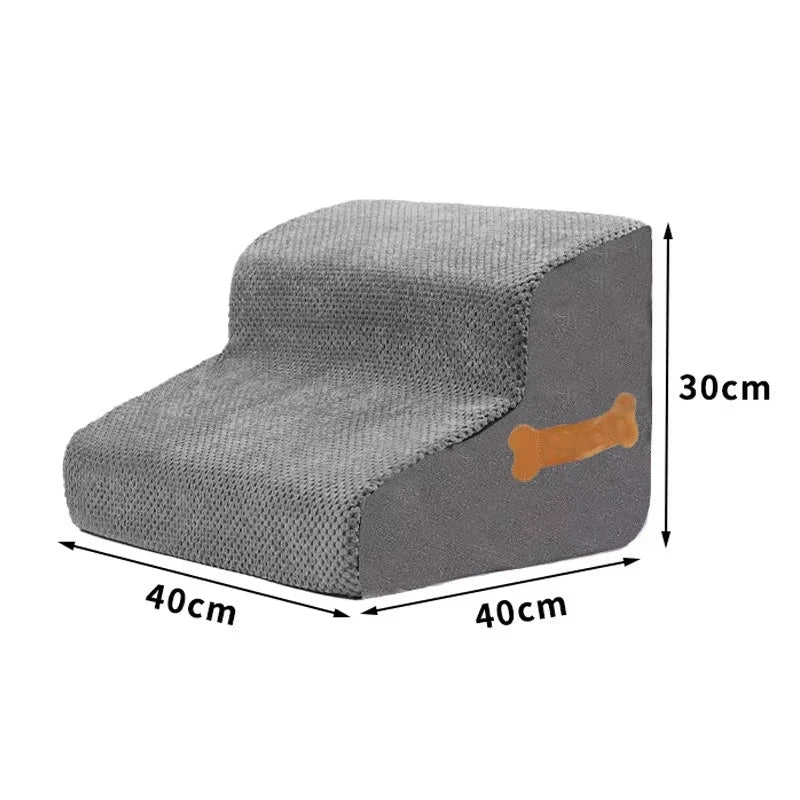Escalier pour Chien & Chat – Mousse Haute Densité, Antidérapant, 2/3 Marches
