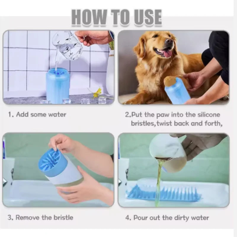 🐾 Gobelet Nettoyeur de Pattes en Silicone pour Chien & Chat