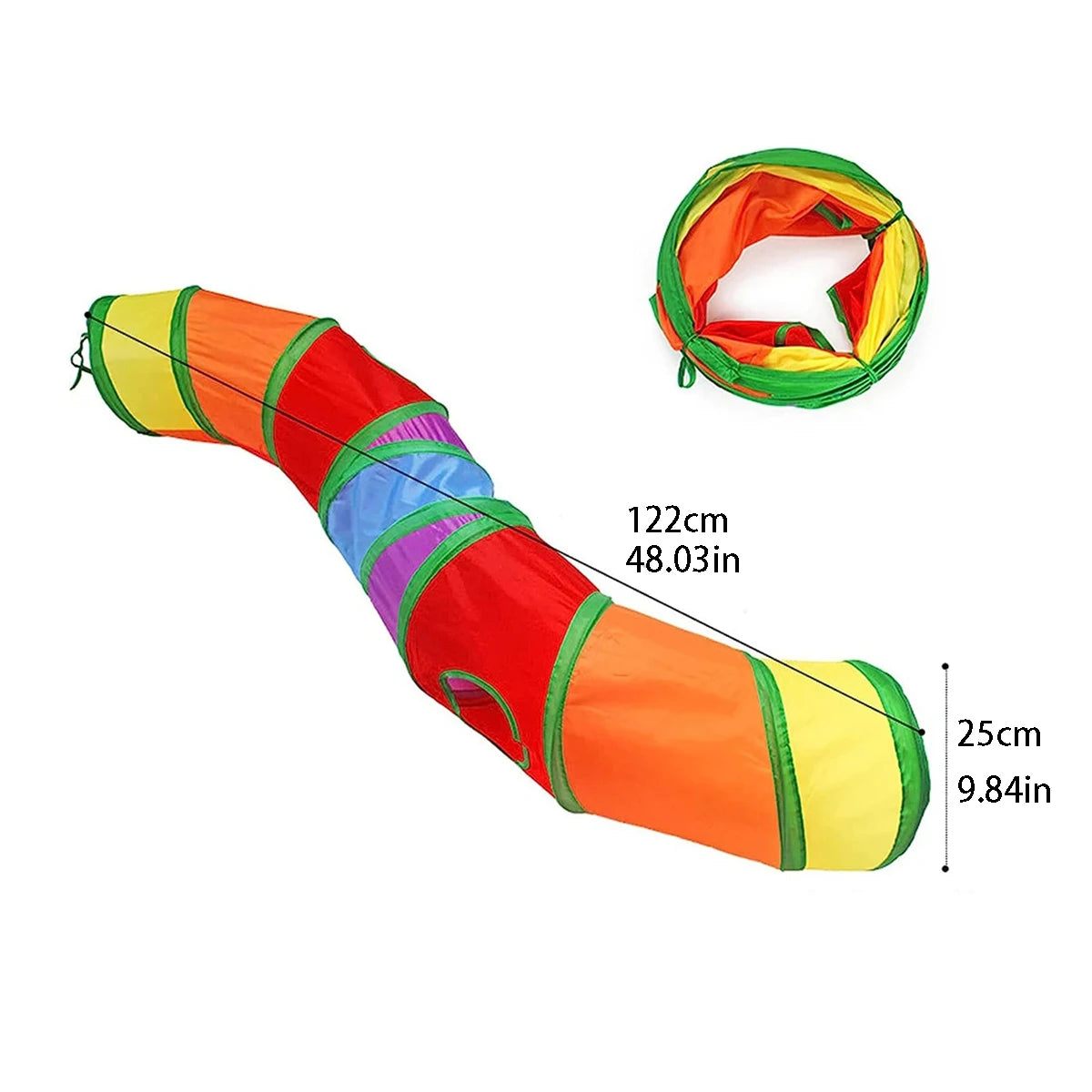 Tunnel de Jeu Pliable pour Chat - Jouet Interactif avec Balle