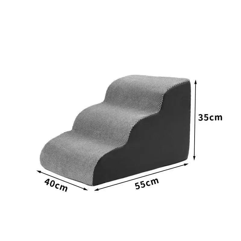 Escalier pour Chien & Chat – Mousse Haute Densité, Antidérapant, 2/3 Marches