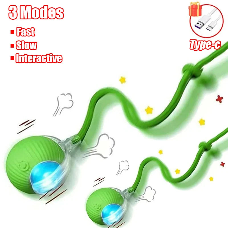 Automatic Interactive Cat Ball - Fake Tail, Rechargeable