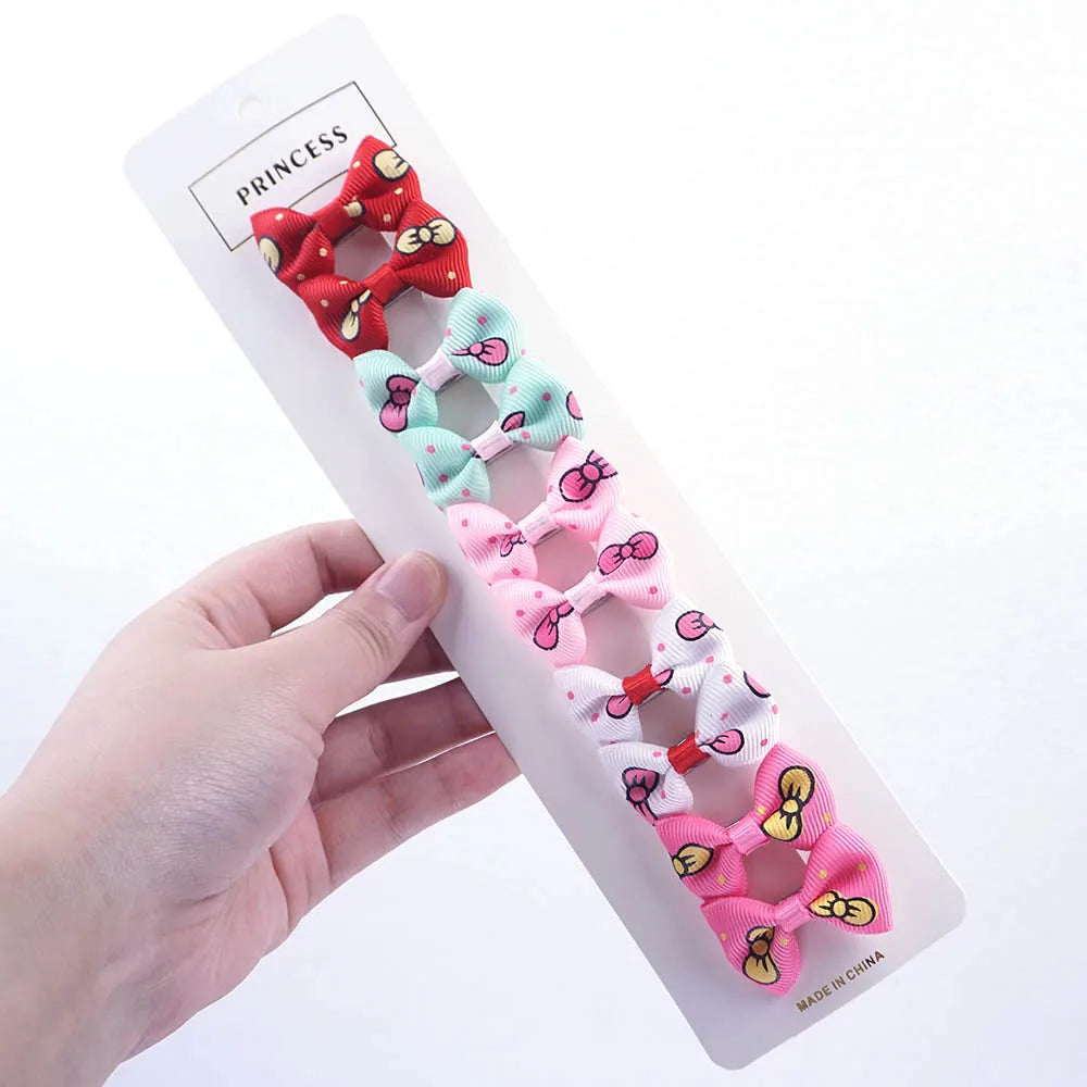 Lot de 10 Nœuds pour Chien - Barrettes Rubans Motifs Variés