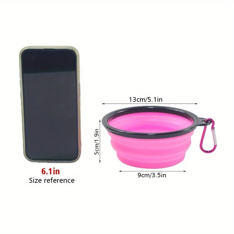 Bol Pliant pour Chien - Gamelle de Voyage Portable en Silicone
