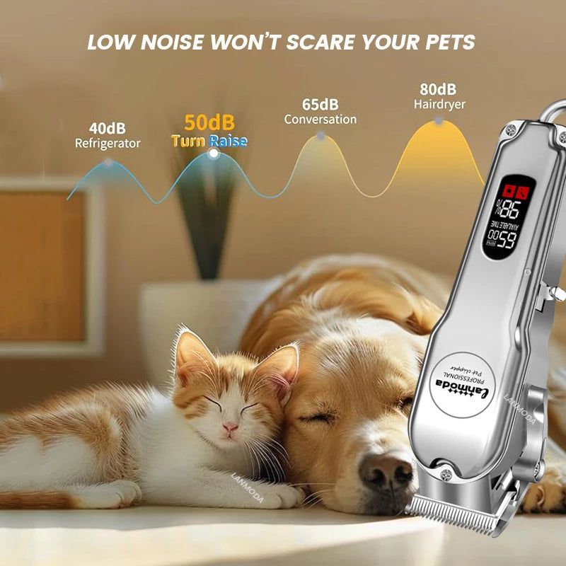 ✂️ Tondeuse de Toilettage Chien & Chat – Rechargeable, Faible Bruit