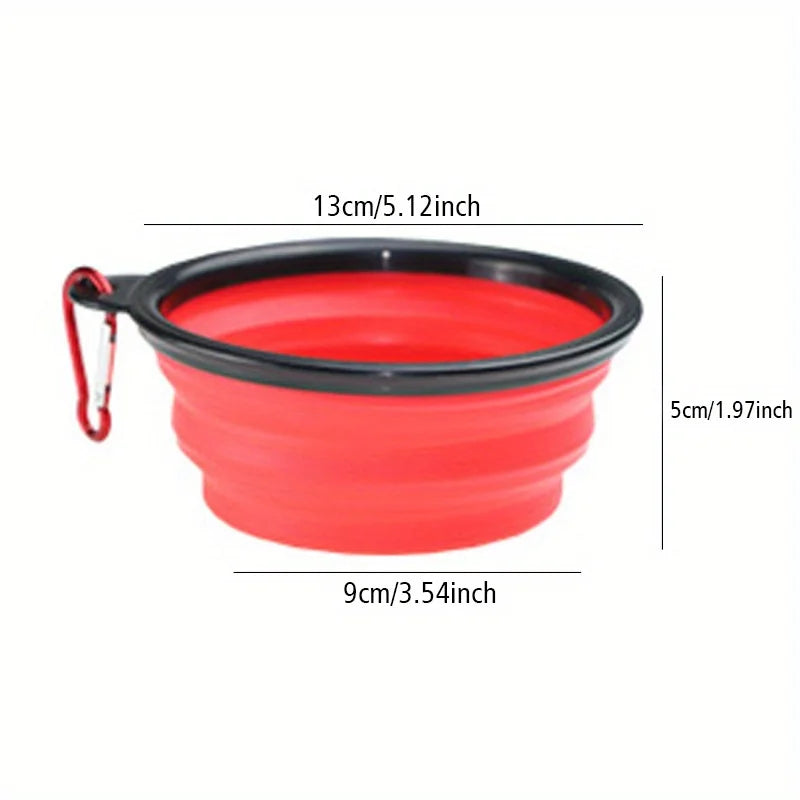 Bol Pliant pour Chien - Gamelle de Voyage Portable en Silicone