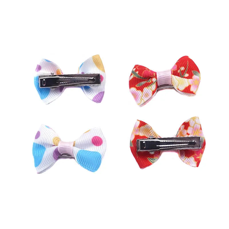 Lot de 10 Nœuds pour Chien - Barrettes Rubans Motifs Variés
