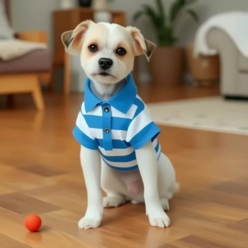 Polo Chic pour Chien - Vêtement Décontracté Été, Petites et Grandes Races