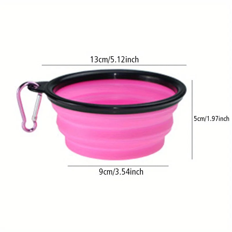 Bol Pliant pour Chien - Gamelle de Voyage Portable en Silicone
