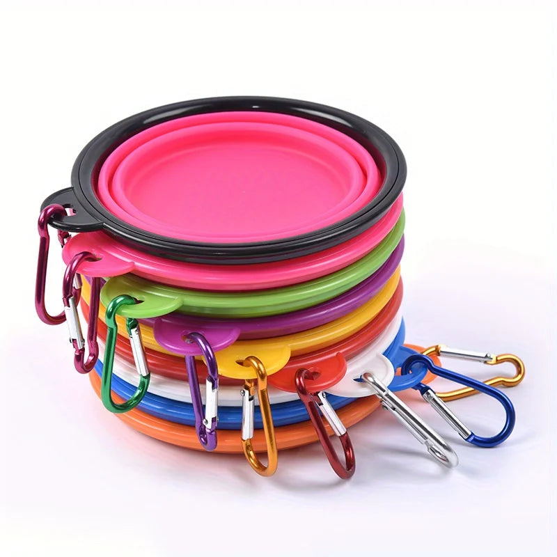 Bol Pliant pour Chien - Gamelle de Voyage Portable en Silicone