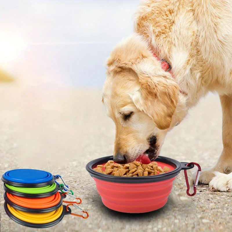 Bol Pliant pour Chien - Gamelle de Voyage Portable en Silicone