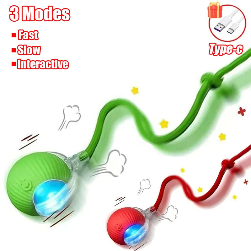 Automatic Interactive Cat Ball - Fake Tail, Rechargeable
