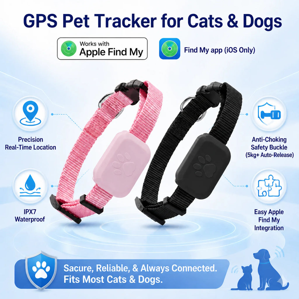📍 Traqueur GPS Collier pour Chien & Chat (Compatible iPhone)