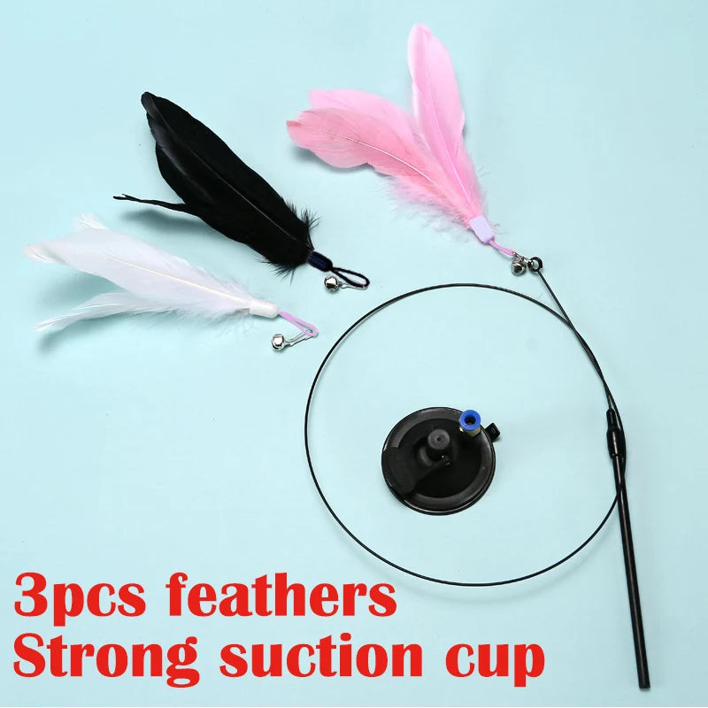Fixation ventouse renforcee pour jouet chat