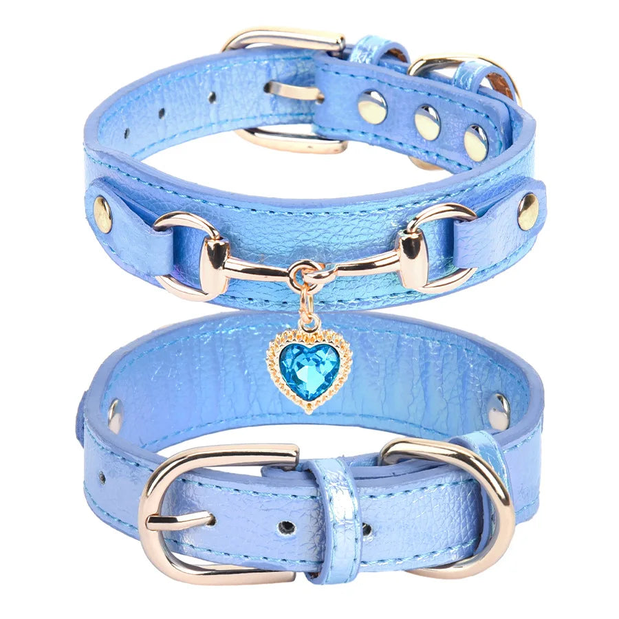 Boucle reglable du collier en cuir