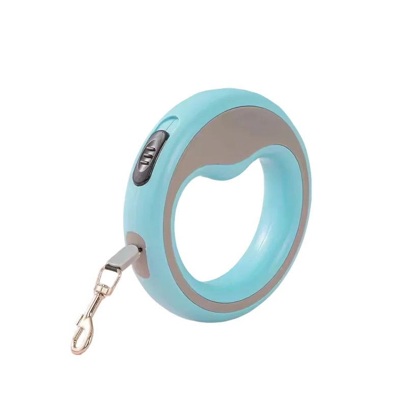 Heavy-Duty Retractable Dog Leash - Nylon Tape, One-Hand Locking, Tangle-Free